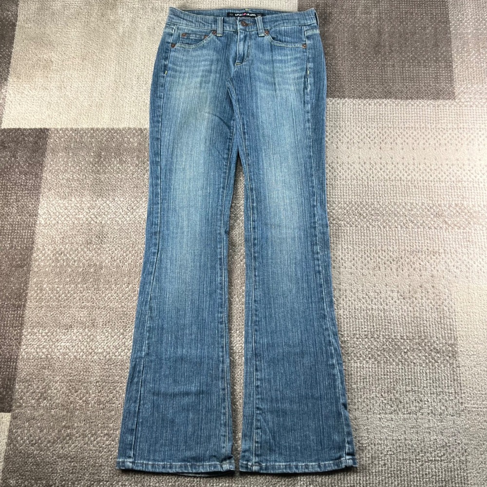 Y2K DKNY Jeans Womens Blue Low Rise Bootcut Denim Pants Size 28 Waist